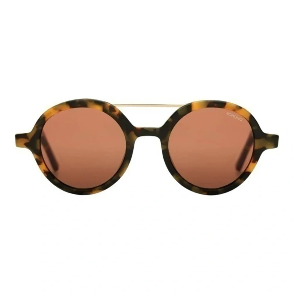 New Komono Sunglasses Vivien Tortosie gold brown round